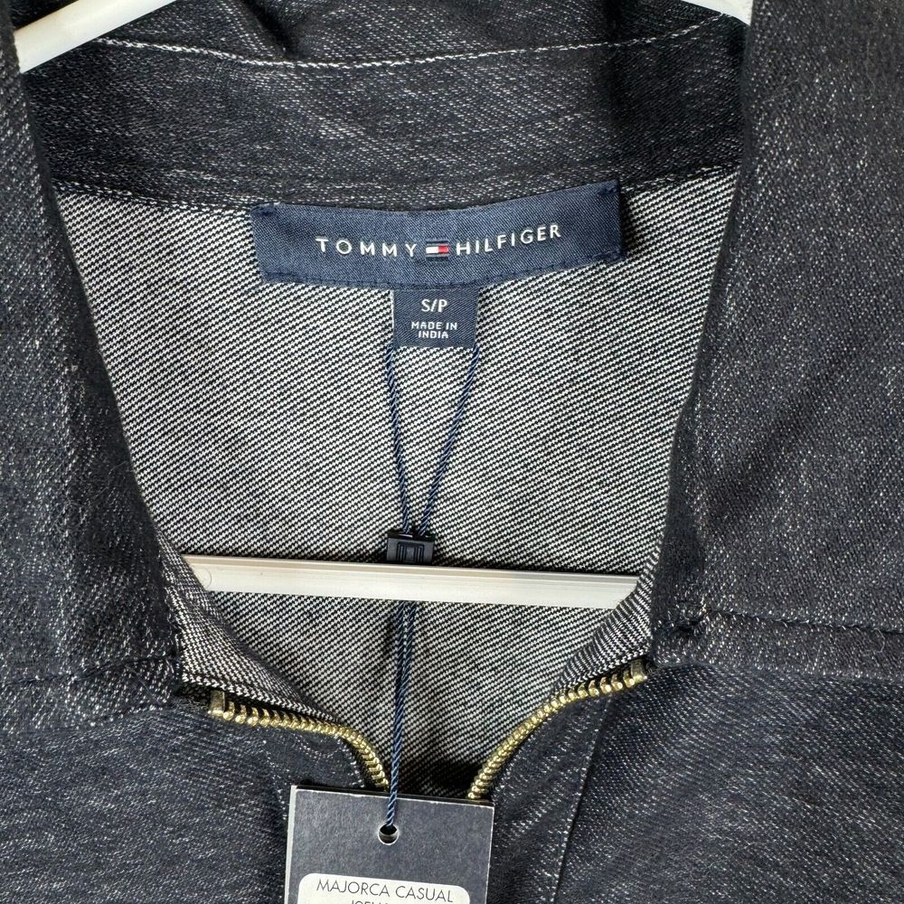 Tommy Hifiger Top Womnes S Blue/Chambray 3/4 Sleeve Quarter Zip Collar NWT - Picture 2 of 9